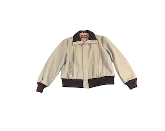True Vintage 1950’s Utex Tri Tone Wool Ricky Jacket Coat Bomber