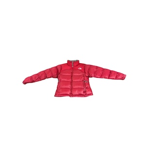 Vintage The North Face 700 Röd Dunjacka Dam Vinterkappa