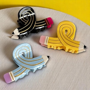 Pencil Hair Claw Clip, Cute Crab Hair Claw for Women, Style Gift for Girls