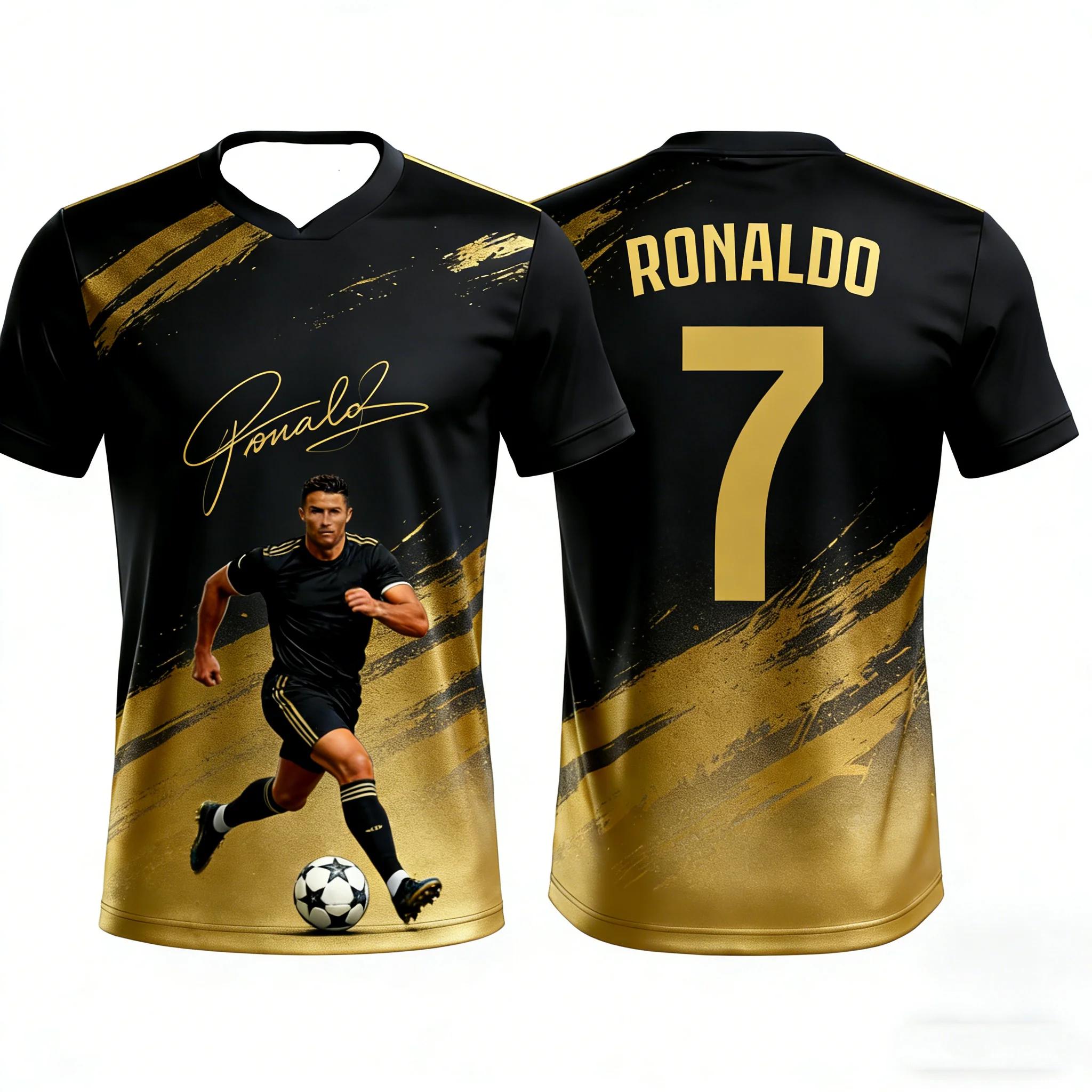 Cristiano Ronaldo #7 Soccer Jersey, 3D Print Football Shirt, Men