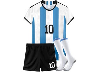 Boys Soccer Jersey Set | Youth Football Uniform Kit for Kids 2–13 Years | Breathable Sports Shirt & Shorts Birthday Gift