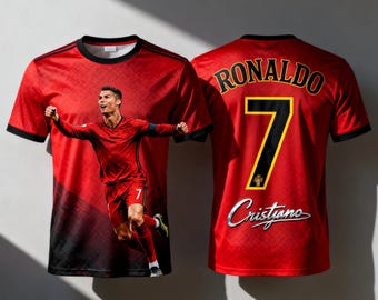 7 Football Jersey | 3D Soccer T-Shirt for Kids & Adults | Cristiano Fan Tee | Summer Sport Top | Match Day Shirt | Gym Workout Tee