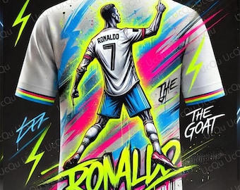 Ronaldo #7 Portugal Kids Soccer Jersey 2024–2025 | CR7 GOAT Youth Football Shirt | Boys Girls Fan Tee