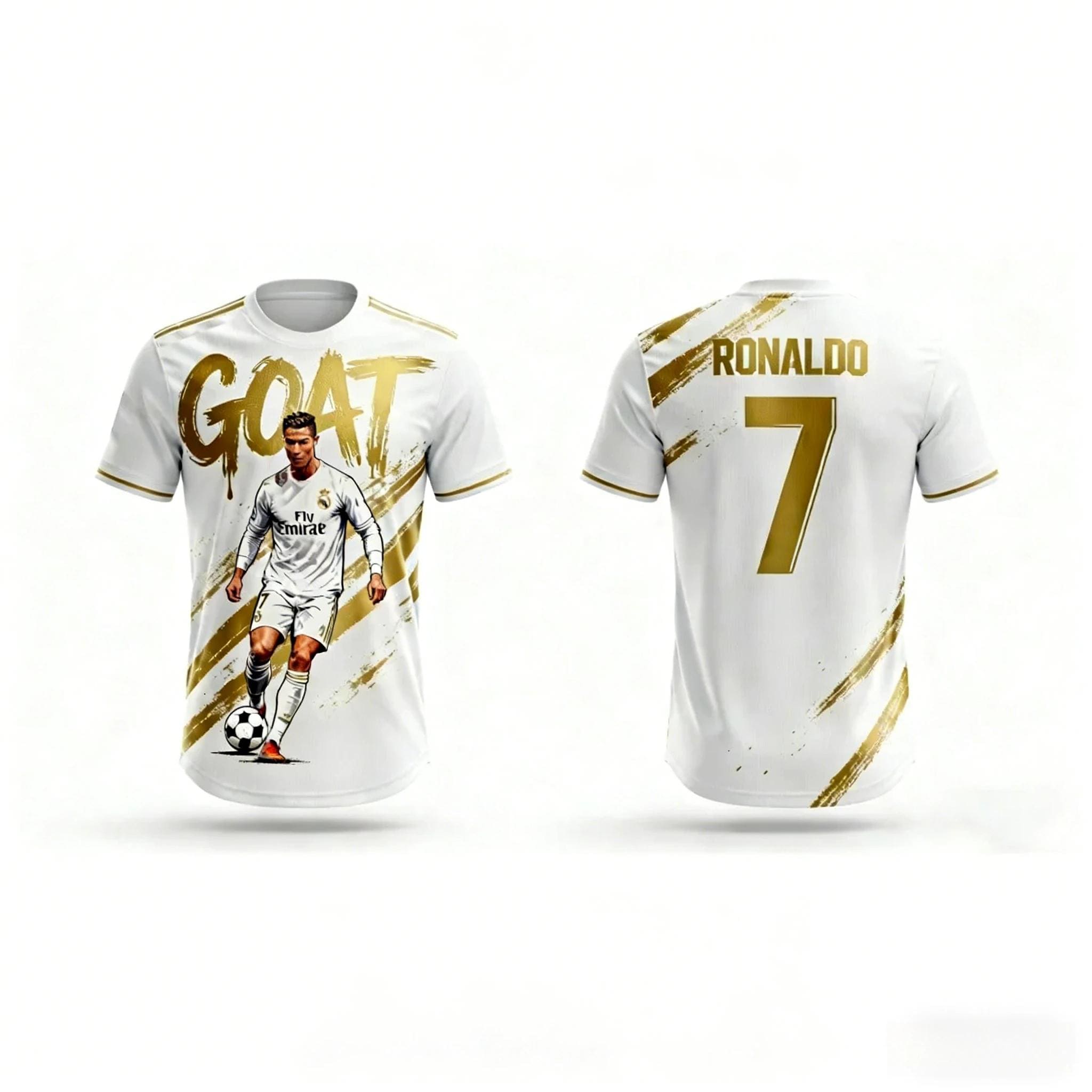  Ronaldo ユニフォーム 7 GOAT Soccer Jersey Shirt, CR7 Fan Football T-shirt Men Women
