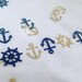 Gold glitter and blue Nautical Anchor and Ship's Wheel Confetti - 100 pcs.