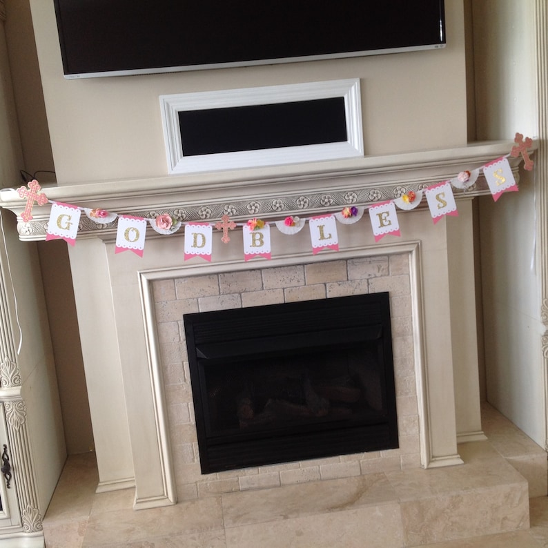 Baptism Communion or Confirmation Banner God Bless Banner