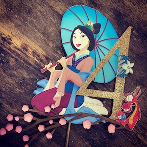 Mulan cake topper. Mulan inspired cake topper. Mulan Birthday party.