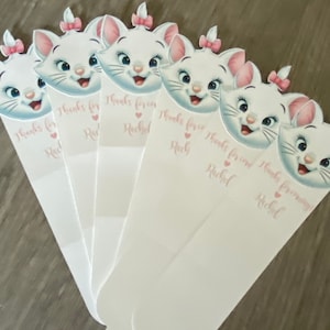 Lollipop holders/Aristocats Marie party favor /Lollipop holder.  Marie inspired lollipop holder. Marie Birthday party