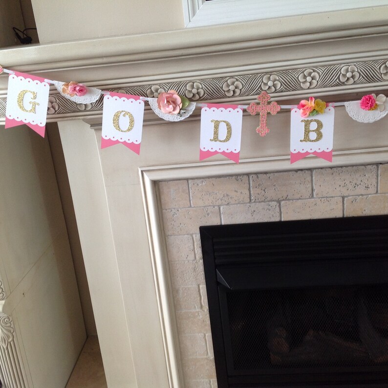 Baptism Communion or Confirmation Banner God Bless Banner