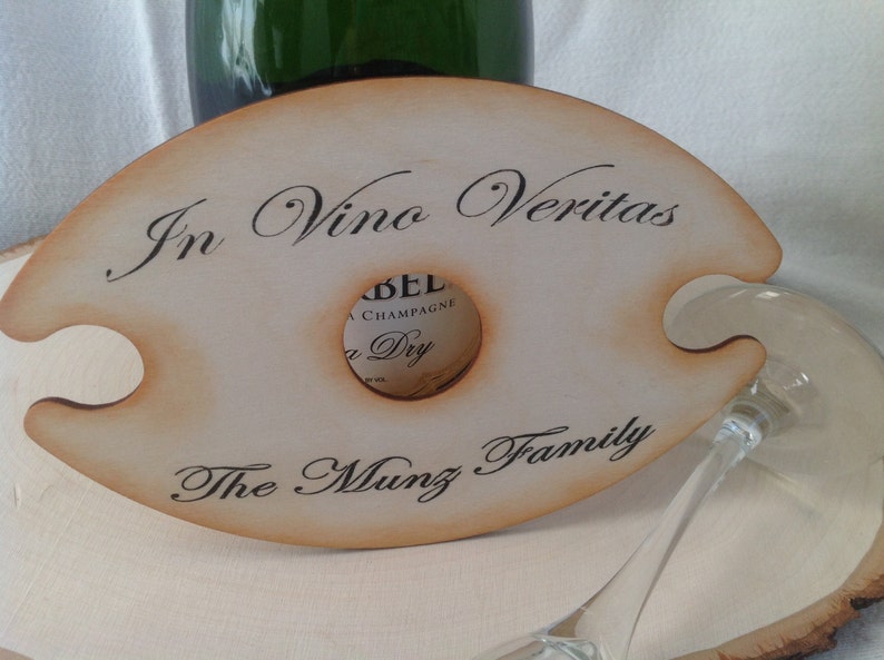 Wine Bottle and wine Glass holder Personalized & Customizable. image 2