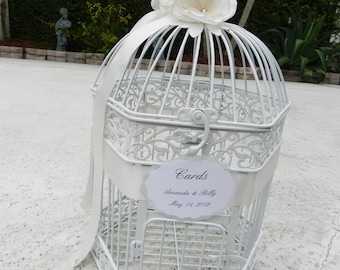 Champagne Gold Wedding Birdcage Card Holder | Wedding Card Box ...