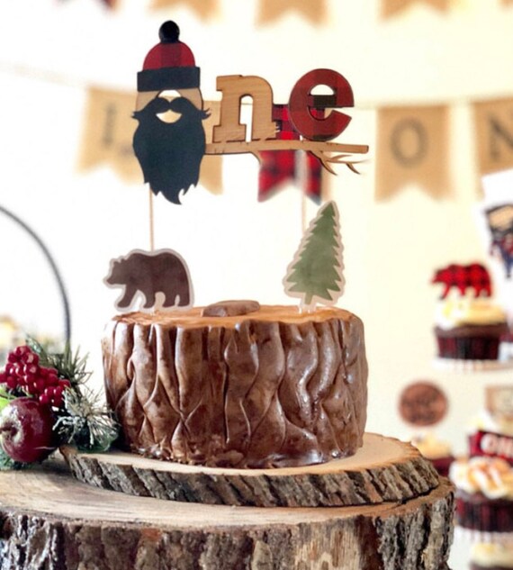 Lumberjack Cake Topper First Birthday Lumberjack Birthday Etsy