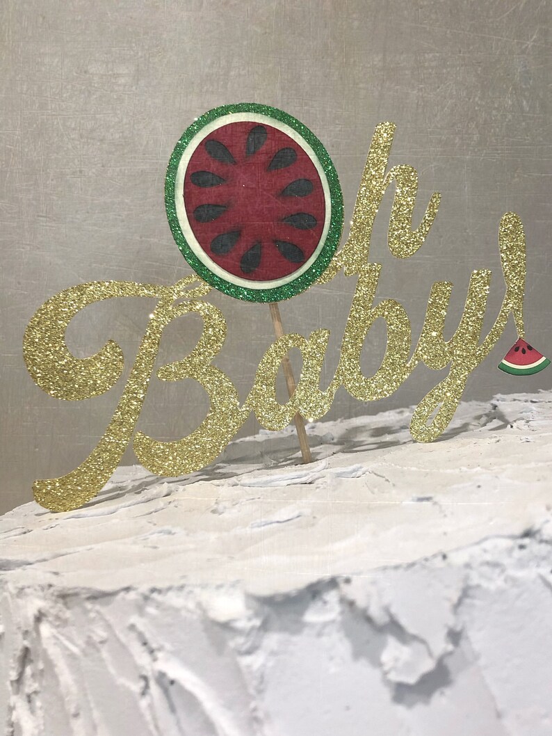 Watermelon Cake Topper. Watermelon Baby Shower Cake Topper. Etsy