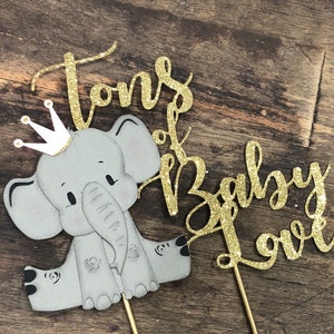 Prince or Princess  Elephant Cake Topper. Elephant cake topper. Baby Shower Cake Topper. First Birthday Topper