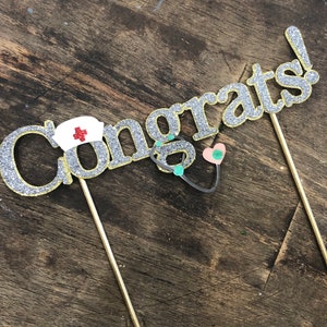 Graduation Cake topper.  RN cake topper. Grad cake topper