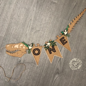 Dinosaurier Banner / Kinderhochstuhl Banner. Dinosaurier Party Kinderhochstuhl Spruchband.