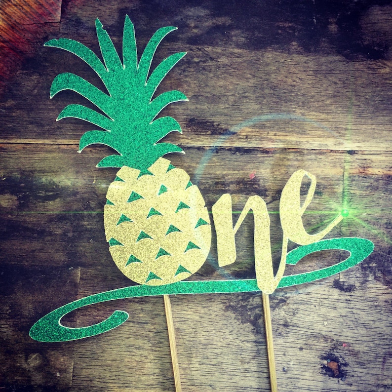 Customizable Pineapple Cake Topper. First Birthday Cake Etsy