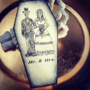 Coffin Ring Pillow box alternative. Till Death Do us Part. Casket Box