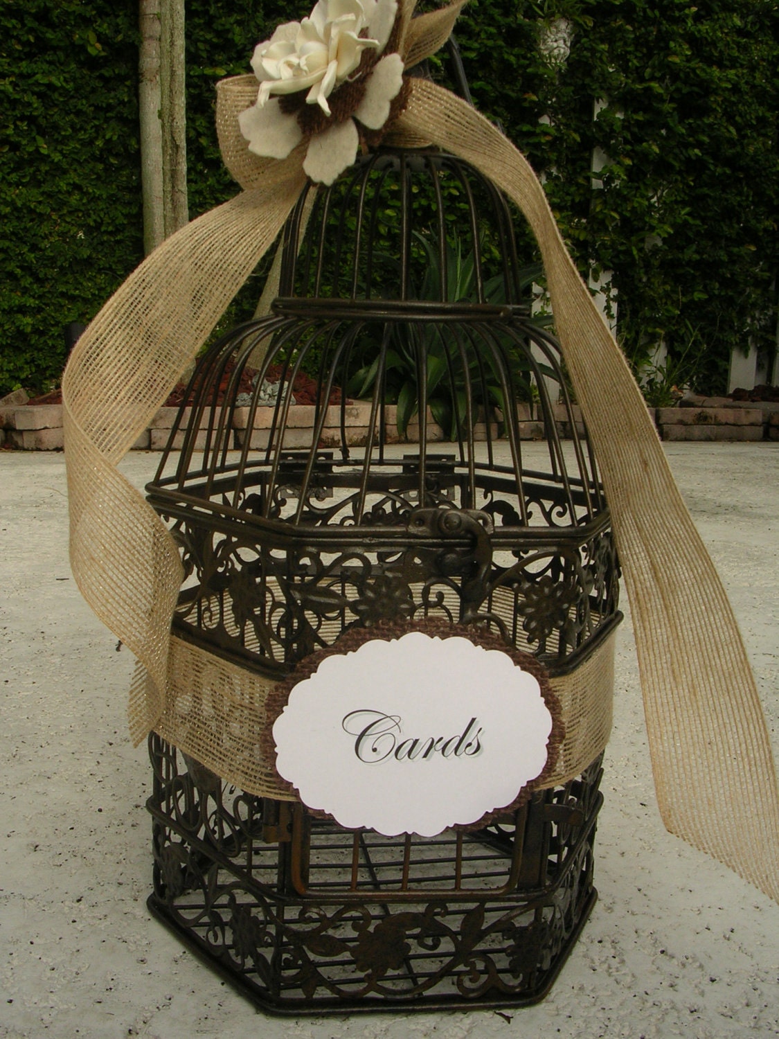 Birdcage Wedding Card or Wedding Wishes