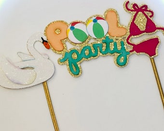 Pool Party Cake Etsy