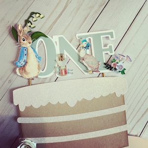Peter Rabbit cake topper. Peter Rabbit first birthday. Peter Rabbit party