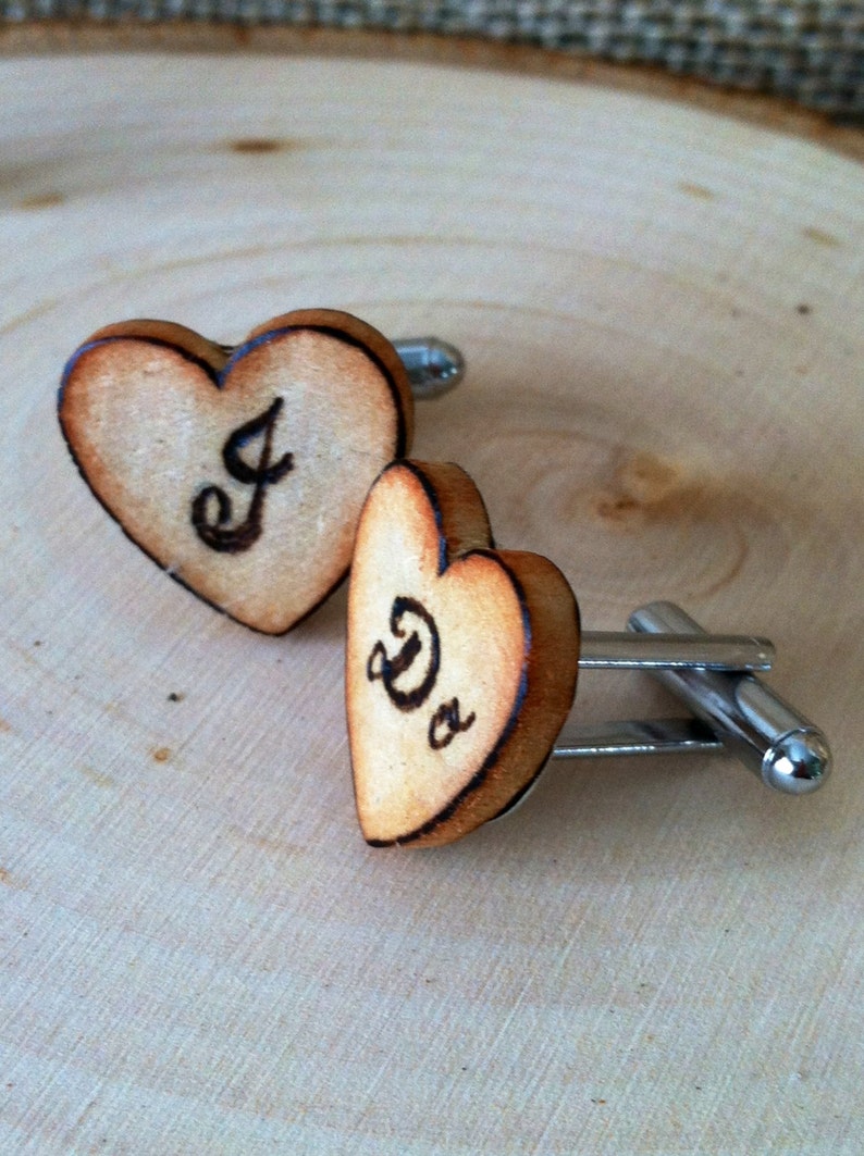 Rustic Set of Men's Wedding Cufflinks Etsy