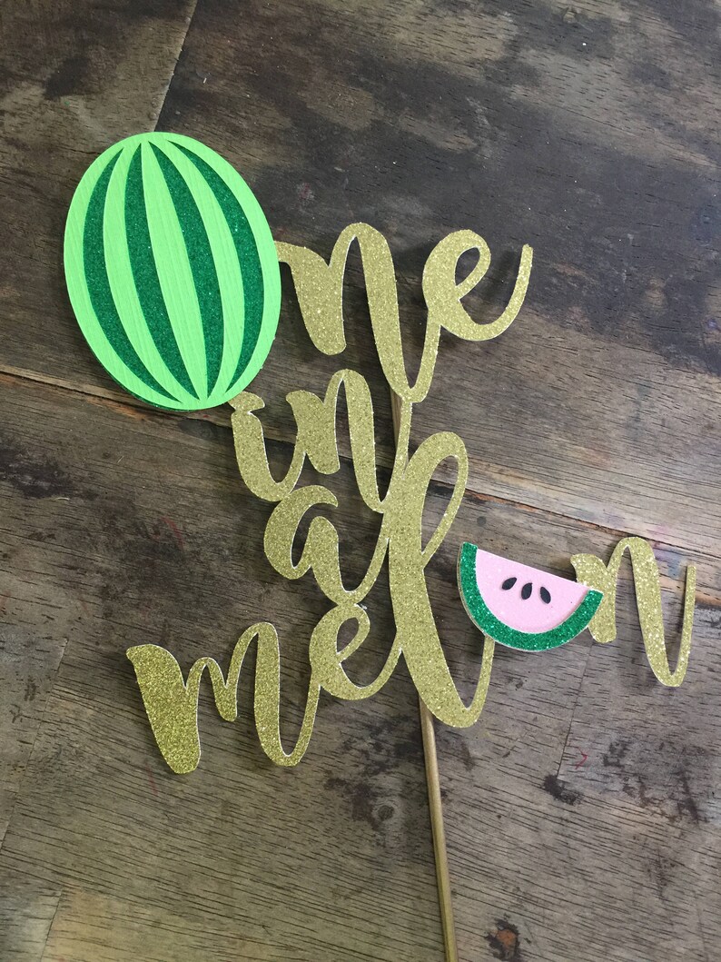 Watermelon Cake Topper. First Birthday Cake Topper One in a Etsy