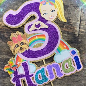 Jo jo inspired cake topper. Jojo cake topper