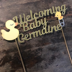 Rubber Ducky Cake topper. Baby Shower cake topper. Rubber Ducky