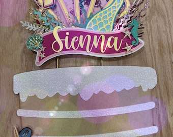 Handmade Mermaid Cake Topper: Under the Sea Birthday Shaker