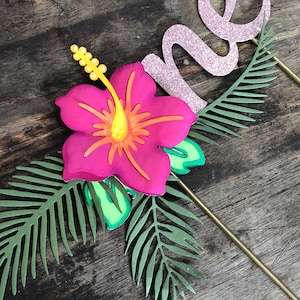 Aloha Cake Topper. Tropical birthday. Luau First Birthday Cake Topper, Luau Cake Topper. One Birthday, First Birthday. One cake topper