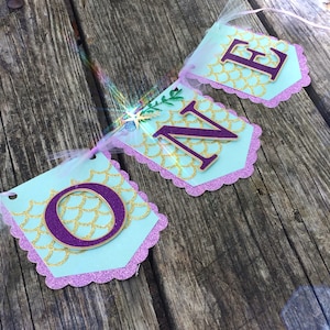 High chair Banner. Under the Sea Banner. Mermaid Birthday Banner. Mermaid Party