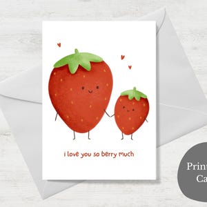 Carte « Je t'aime tellement » à imprimer / Carte DIY + enveloppe / Téléchargement instantané / Cadeau / Fête des Mères / Amour / Dernière minute
