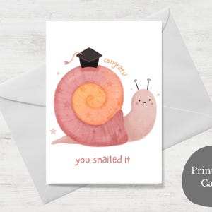 Tarjeta “Lo lograste” para imprimir / Tarjeta DIY + sobre / Descarga instantánea / Regalo / Graduación / Escuela / Abi / Última hora