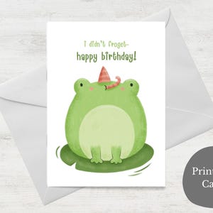 Tarjeta de cumpleaños "No me froté" para imprimir / Tarjeta DIY + sobre / Descarga instantánea / Regalo / Feliz cumpleaños / Última hora
