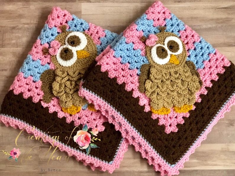 owl baby blanket crochet Crochet owl baby blanket crochet baby blanket crochet blanket crochet woodland baby blanket