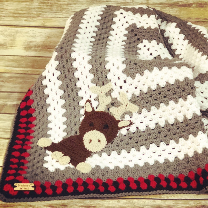 Crochet buffalo check baby blanket crochet baby blanket Etsy