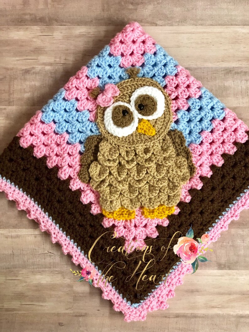 owl baby blanket crochet Crochet owl baby blanket crochet baby blanket crochet blanket crochet woodland baby blanket