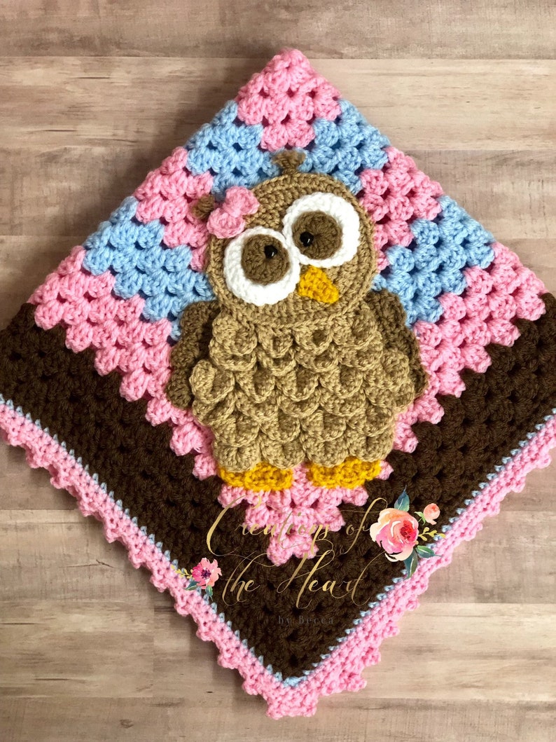 owl baby blanket crochet Crochet owl baby blanket crochet baby blanket crochet blanket crochet woodland baby blanket
