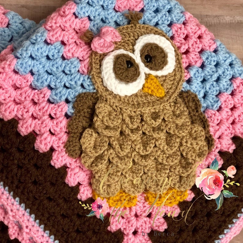 owl baby blanket crochet Crochet owl baby blanket crochet baby blanket crochet blanket crochet woodland baby blanket