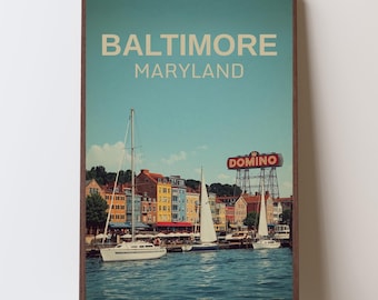 Baltimore Reiseposter: Vintage Maryland City Art (Digitaler Download