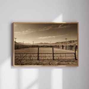 Vintage Rodeo Arena Print: Rustic Western Cowboy Decor (Digital Download)