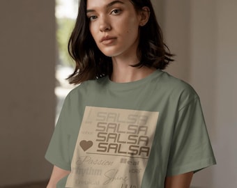 Salsa Essence Dancer T-Shirt | Latin Dance Typography Tee | Rhythm Passion Energy | Salsa Dancer Gift | Matching Couple Tops | BailaFashion