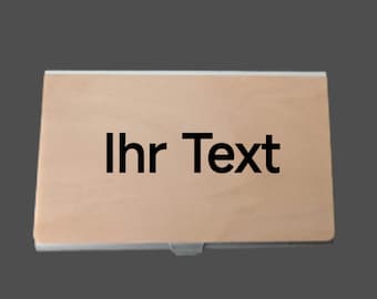 Tarjetero, estuche para tarjetas de presentación con grabado personalizado, logotipo, texto personalizado, material promocional, regalo promocional.