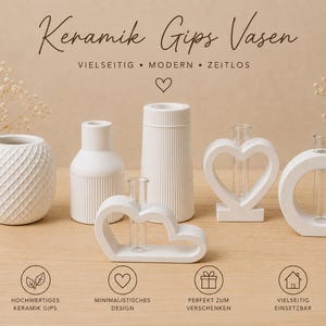 verschieden Blumenvasen, Töpfe, aus Keramik Gips