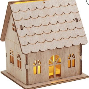 Wooden house LED decoration kit Illuminated decoration Winter decoration
