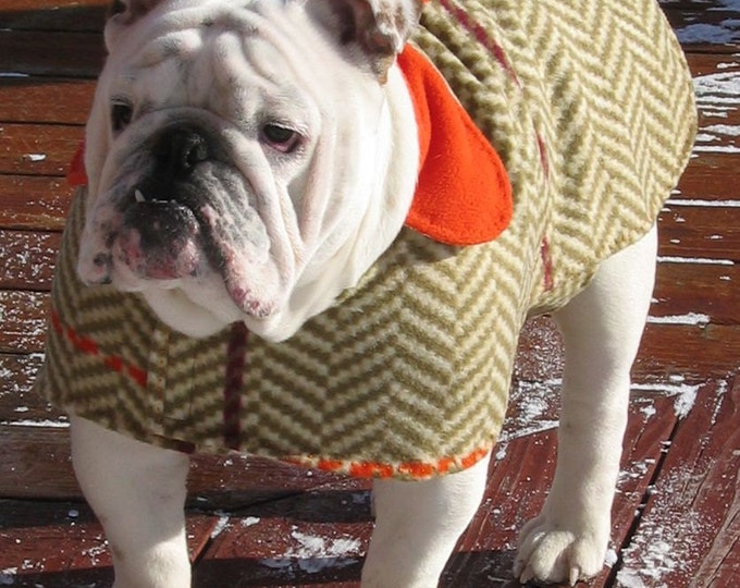 English Bulldog Reversible Coat Bulldog Custom Pattern Etsy