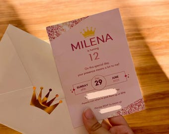 Uitnodiging voor meisjes