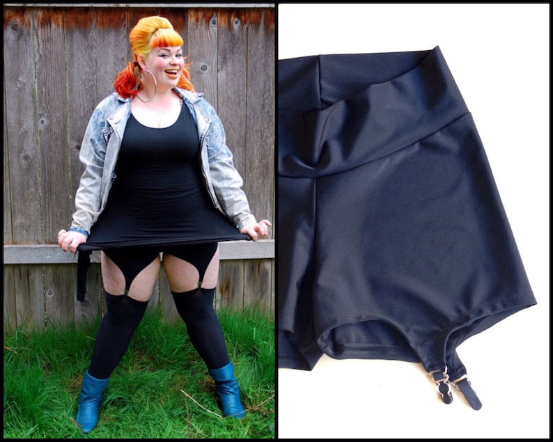 Garter Shorts Recycled Spandex High Waist image 1