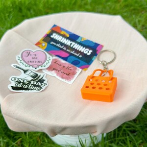 Mini Tote Bag Keychain - 3D Printed Purse Bag Charm, Cute Aesthetic Gift for Girls Women Trendy Fashion Accessory image 2